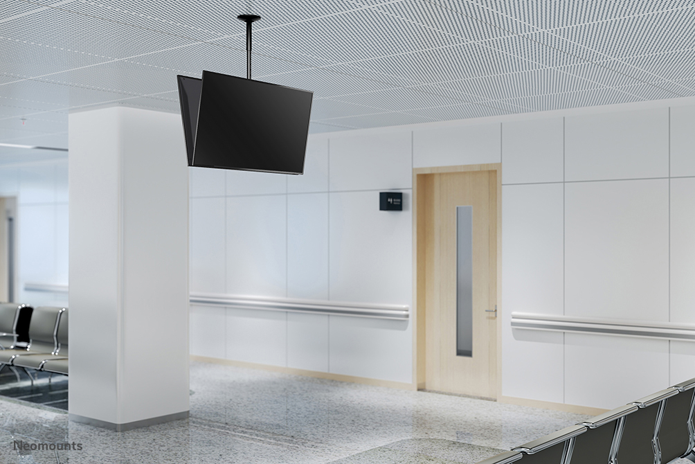 Neomounts FPMA-C340DBLACK Support de plafond pour écran de 32-75" - h106-156 cm